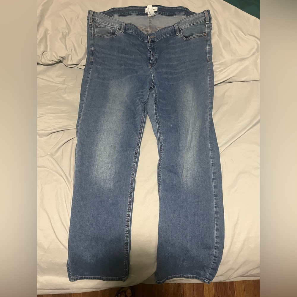 Size 24 Lane Bryant Blue Straight Jeans Classic Style